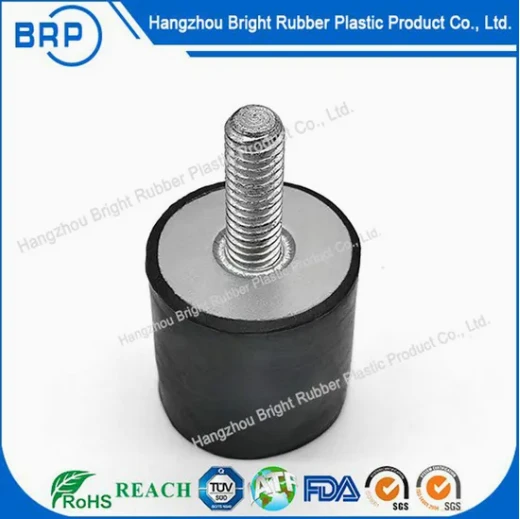 Rubber Vibration Damper with Threaded Stud, Durable Anti-Vibration Mount for Machinery & Automotive suppliers