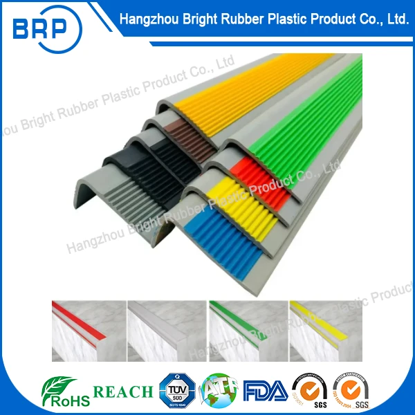 High Quality Soft Rubber PVC Aluminium Stair Nose Parts Modern Design Non-Slip Step Edging Strip Stair Nosing Wholesale
