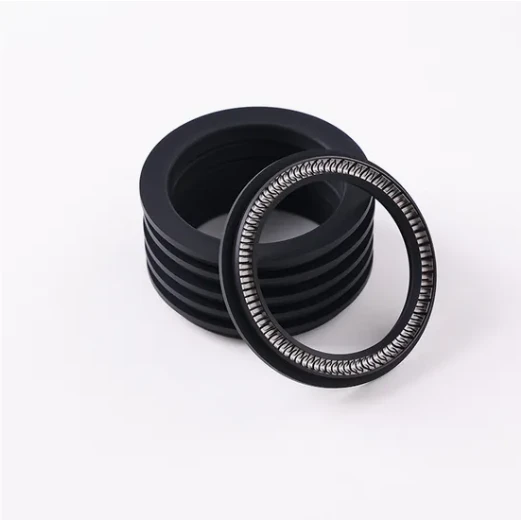 Hydraulic Seal PTFE Filled With Carbon Fiber With Stainless Steel Spring