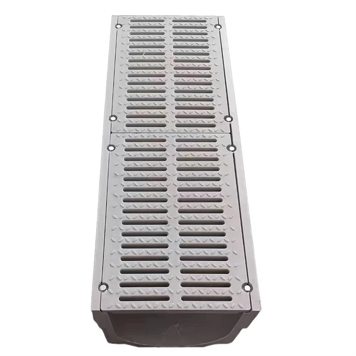SMC FRP Molded Drainage Channel With Anti-Slip Grating factory