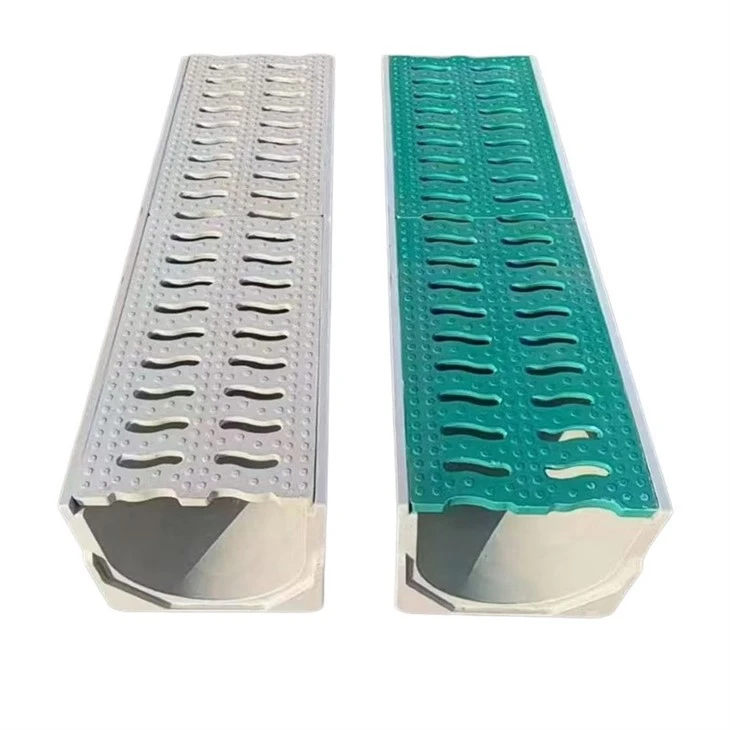 SMC FRP Molded Drainage Channel With Anti-Slip Grating high quality