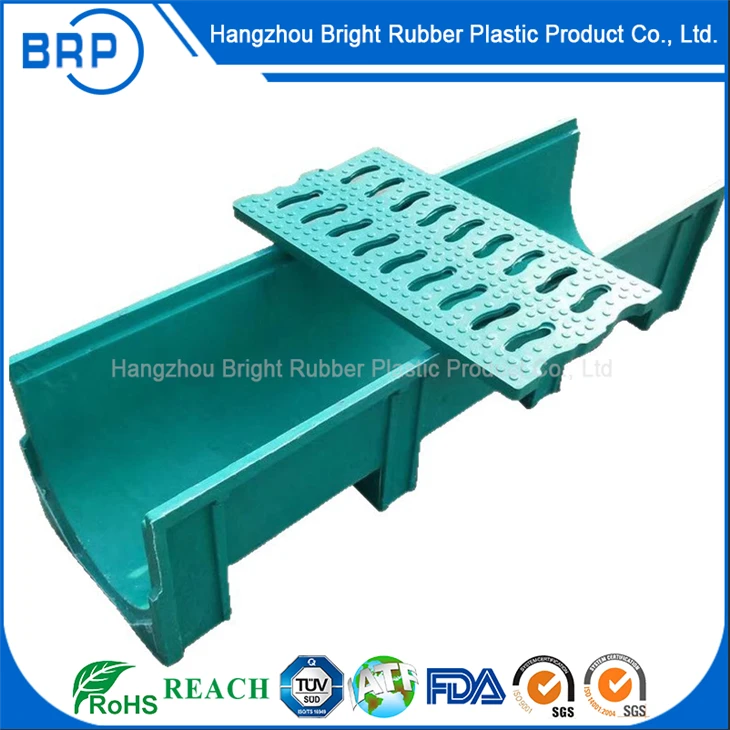 SMC FRP Molded Drainage Channel With Anti-Slip Grating