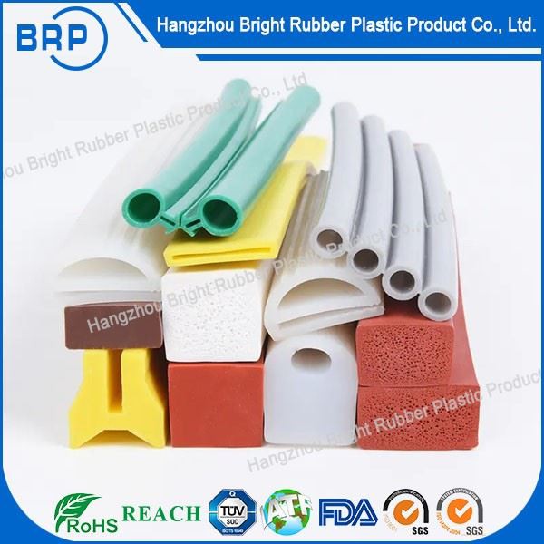 Custom Shape Extruded Silicone Rubber Strip Seals Extrusion Rubber Seal